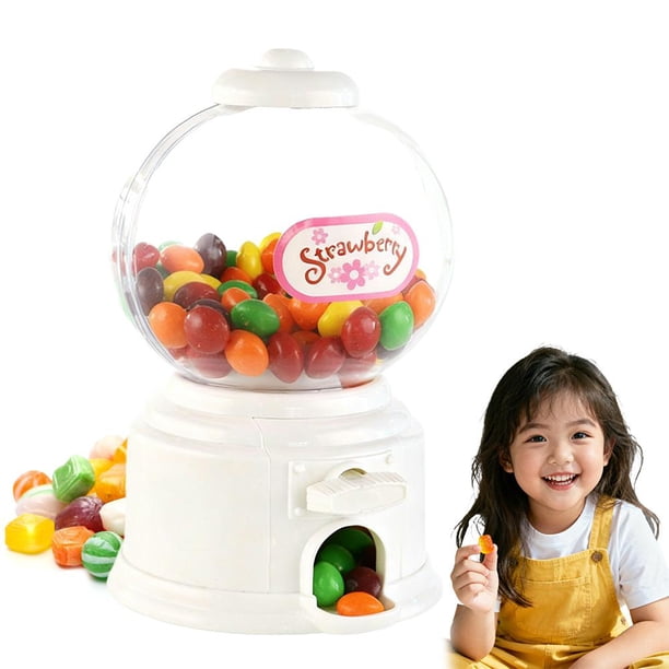 Candy Party Favors with 5.7 Inch Mini Candy Dispenser Toy Thank You Cards Mini Bubble Gumball Machines for Land Birthday Valentines Day Party Decorations Favors