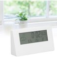 thumbnail image 5 of Digital Alarm Clock Smart Night Light Alarm Clock Time Date Temperature Humidity Display Bedside Clock Battery Powered (White), 5 of 5