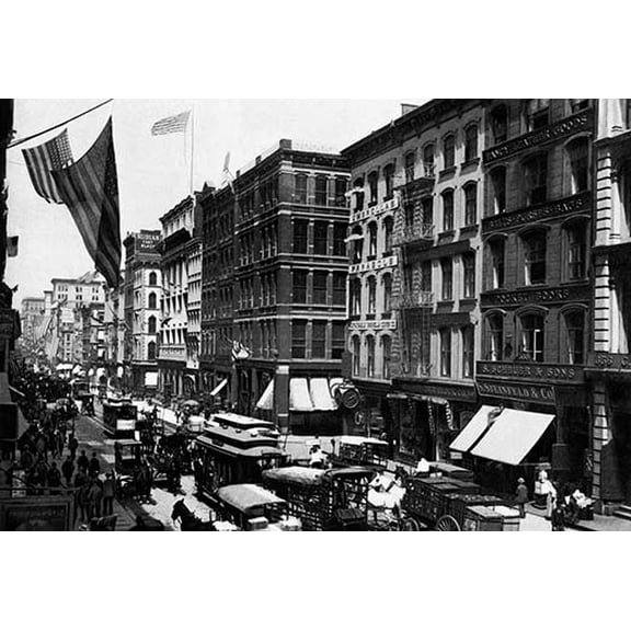Broadway, Looking North from Franklin Street, New York City Fine art canvas print (20" x 30")