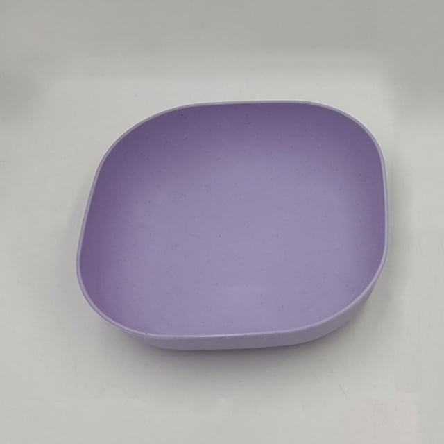 Dinner Plate Tableware Wheat Straw PP Dinnerware For Dish Fruits Serving Sauce DippingDeep Square Purple
