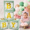 thumbnail image 3 of 4 Pcs Boîte à Ballons Réutilisable Boîte de Douche pour Bébé Boîtes Décoratives Blocs Mignons Verdure Boîtes pour Bébé Fond d'Anniversaire Accessoires Photo Révélation de Genre, 3 of 9