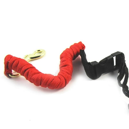 Worgeous 3pcs Nylon Elastic Kayak Canoe Paddle Leash Fishing Rod Holder Safety Rod Leash Rowing Boats Rafting SUP Paddle Leash (Black and Red)