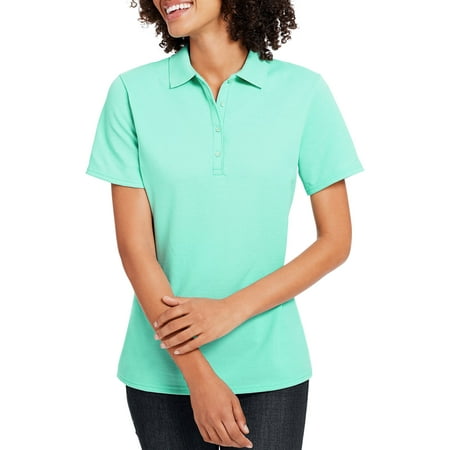 Women's X-Temp w/ Fresh IQ Short Sleeve Pique Polo (Best Way To Wash Polo Shirts)