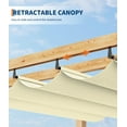 thumbnail image 6 of Garvee 10x10 Ft Outdoor Pergola with Retractable Canopy – Upgraded Aluminum Faux Wood Grain Metal Patio Pergola for Modern Backyard Deck, Porch, Grape Trellis In White, 6 of 28