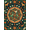 Blue, Pattern 14, variant on ODIKA 4'x6' Machine Washable Non-Slip Area Rug, Gothic Burgundy High Traffic Rug, Red, 1286832