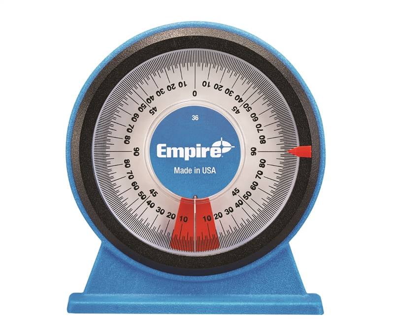 Empire Magnetic Polycast Angle Meter Protractor, 0 90°, 5w x 5 3 4h, Plastic by Empire