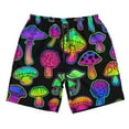 thumbnail image 5 of Goofa Bright Mushrooms Printed Mens Swim Trunks Summer Quick Dry Short Beach Swimwear Bathing Suits-XX-Large, 5 of 9