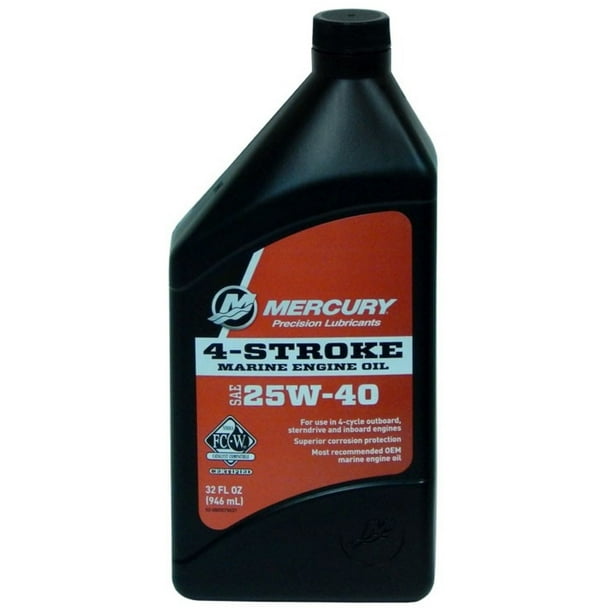 Quicksilver Marine/MerCruiser New OEM 4Stroke Engine Oil, 25W40 1qt