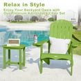 thumbnail image 6 of Y&M Adirondack Chair, Lime Fire Pit Chairs, Outdoor Patio Chairs with Cup Holder, Weather Resistant HDPE Wooden Textured Patio Chairs, Perfect for Garden, Lawn, Deck, or Poolside, 6 of 7
