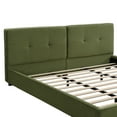 thumbnail image 6 of Augustus Luxurious Velvet King Bed Frame with Curved Tufted Headboard, Oliver Green, 6 of 11