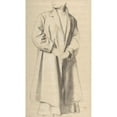 thumbnail image 2 of Romain Cazes 10x14 Gold Ornate Wood Frame and Double Matted Museum Art Print Titled - Standing Figure in a Long Coat (1828-81), 2 of 4