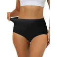 thumbnail image 1 of INSPIRAR CHIC Bragas de Mujer Elásticas de Cintura Alta Sin Forro Transpirables Sin Marca S Negro, 1 of 4
