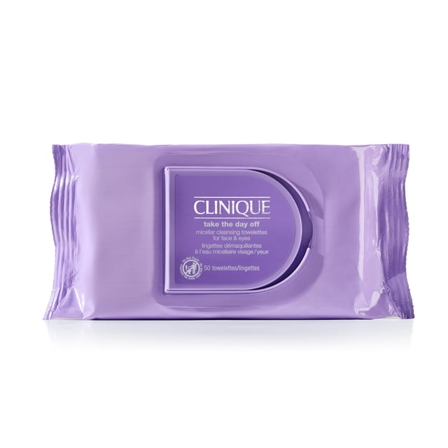 Clinique Take The Day Off Toallas Desmaquillantes Micelares para Rostro y Ojos | Retiran Maquillaje Suavemente sin Necesidad de Agua
