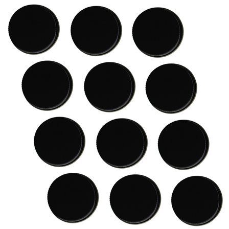 38mm Metal Screw Caps Black (12)