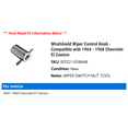thumbnail image 2 of Windshield Wiper Control Knob - Compatible with 1964 - 1968 Chevy Impala 1965 1966 1967, 2 of 2
