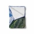 thumbnail image 2 of Landscape Soft Flannel Fleece Throw Blanket, Mountains Wild Rhubarb Natural View Eastern Siberia Scenic Scenery Cloudy Sky, Cozy Plush for Indoor and Outdoor Use, 50" x 70", Multicolor, by Ambesonne, 2 of 6