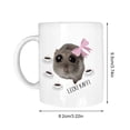 thumbnail image 2 of Taza de café de cerámica taza para beber de hámster triste con asa para café té y más, 2 of 6