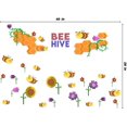 thumbnail image 3 of BUMBLEBEE & BEEHIVE - Vinyl Adhesive Home Living Room Insect Colony Art Decoration Beehive Honey Comb Design Wall Decal - Kids Bedroom Multicolored Plants And Flowers Wall Decor Sticker 30" x 21", 3 of 3