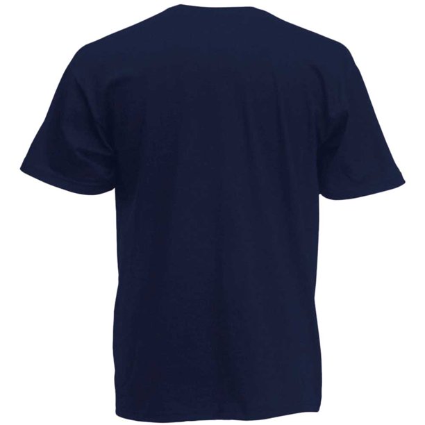 Fruit Of The Loom - Camiseta Básica de pico de manga corta de superior para hombre (Azul Marino Oscuro)