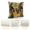 thumbnail image 4 of Orinice Egyptian Art Birds Graphic Decorative Pillow Cover for Home Couch 12x12in, 4 of 5