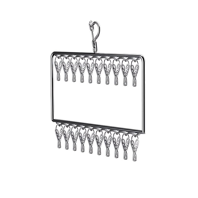Tumotour Multifunctional Stainless Steel Clip Hook Drying Clothes Pants Clip Home Dormitory Hat Socks Storage