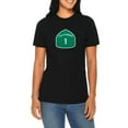 thumbnail image 3 of Big Size California 1 Sign Graphic Design Deluxe Jersey T-Shirt - Black 2XL, 3 of 4