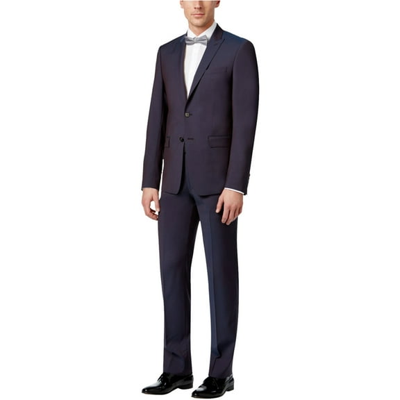Calvin Klein Mens Extra Two Button Formal Suit wine 38/Unfinished
