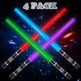 thumbnail image 3 of Light Up Saber LESUTER TOYS, paquete de 4 unidades con 4 colores para niños y adultos, 3 of 6