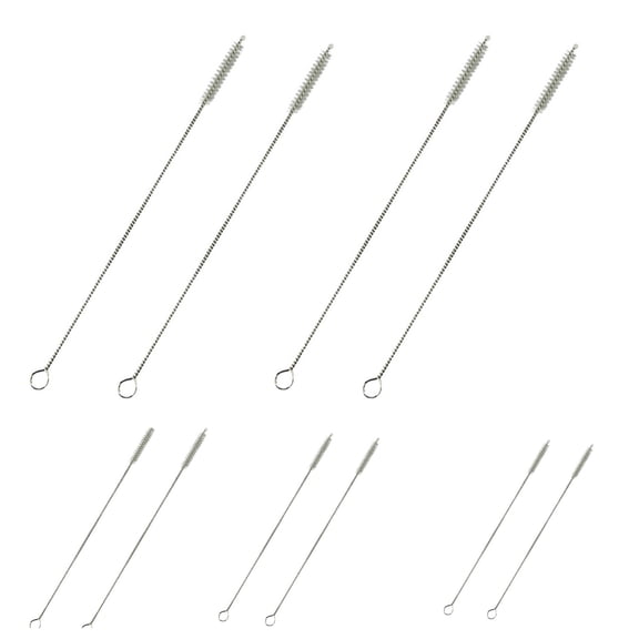 Pklyzj 10 Pcs Reusable Metal Straw Cleaner - Extra Long Stainless Steel Brush for Cleaning Reusable Drinking Straws, Water Bottles and Pipes