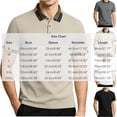 thumbnail image 3 of Fanshiluo Men's Collared Short Sleeve Polo Shirt, Casual Contrast Striped Collared Top,Size:L,Big and Tall Men, 3 of 6