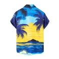 thumbnail image 5 of Yieetim Mens Swim Shirts, Tropical Holiday Summer Beach Short Sleeve Button Down Shirts, Quickly Dry Hawaiian Small V-Neck Shirts, Vintage Print Board Swim Shirts For Surfing XXL, 5 of 7