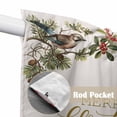 thumbnail image 4 of Christmas Cardinal Swag Valances for Windows, Kitchen Curtains 36 Inch Length 2 Panels Set, Winter Xmas Holly Pine Fruits Berry Short Curtains for Small Windows Rod Pocket Cafe Curtains 28"x36", 4 of 8