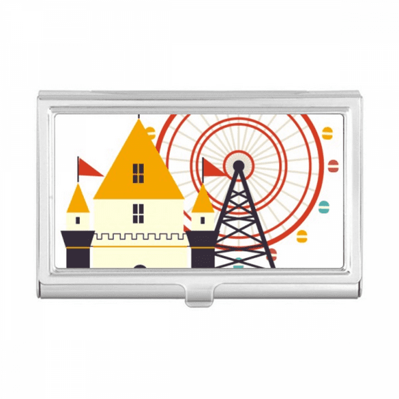 Visiting theme park in South Korea Business Card Holder Case Pocket Box Wallet