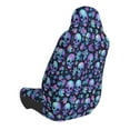 thumbnail image 2 of Wukai Skull purple flower Full Set Car Seat Covers with Soft Padding Universal Auto Front Seats Protector and Cushion Mat, 2 of 5