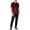 thumbnail image 2 of CAMISETAS PARA HOMBRES INSPIRE CHIC con Lentejuelas, Manga Corta, Cuello Redondo, para Fiesta Nocturna, T-Shirts S Rojas, 2 of 6
