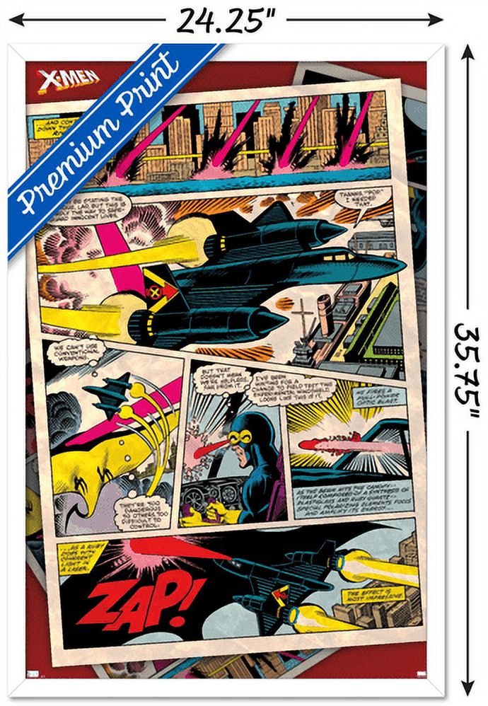 Marvel Comics - The X-Men - X-Jet Cyclops Wall Poster, 22.375" x 34", Framed