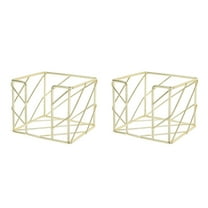 Hemoton 2pcs Gold Metal Desk Organizer Memo Notes And Holder For Home Office Supplies And Organizing Accessories