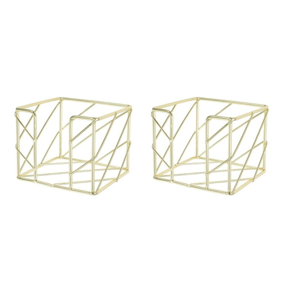 Hemoton 2pcs Gold Metal Desk Organizer Memo Notes And Holder For Home Office Supplies And Organizing Accessories