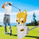 thumbnail image 3 of Fundas para cabezas de golf de PU con diseño de perro, accesorios para palos de golf, funda para putter Amarillo, 3 of 9
