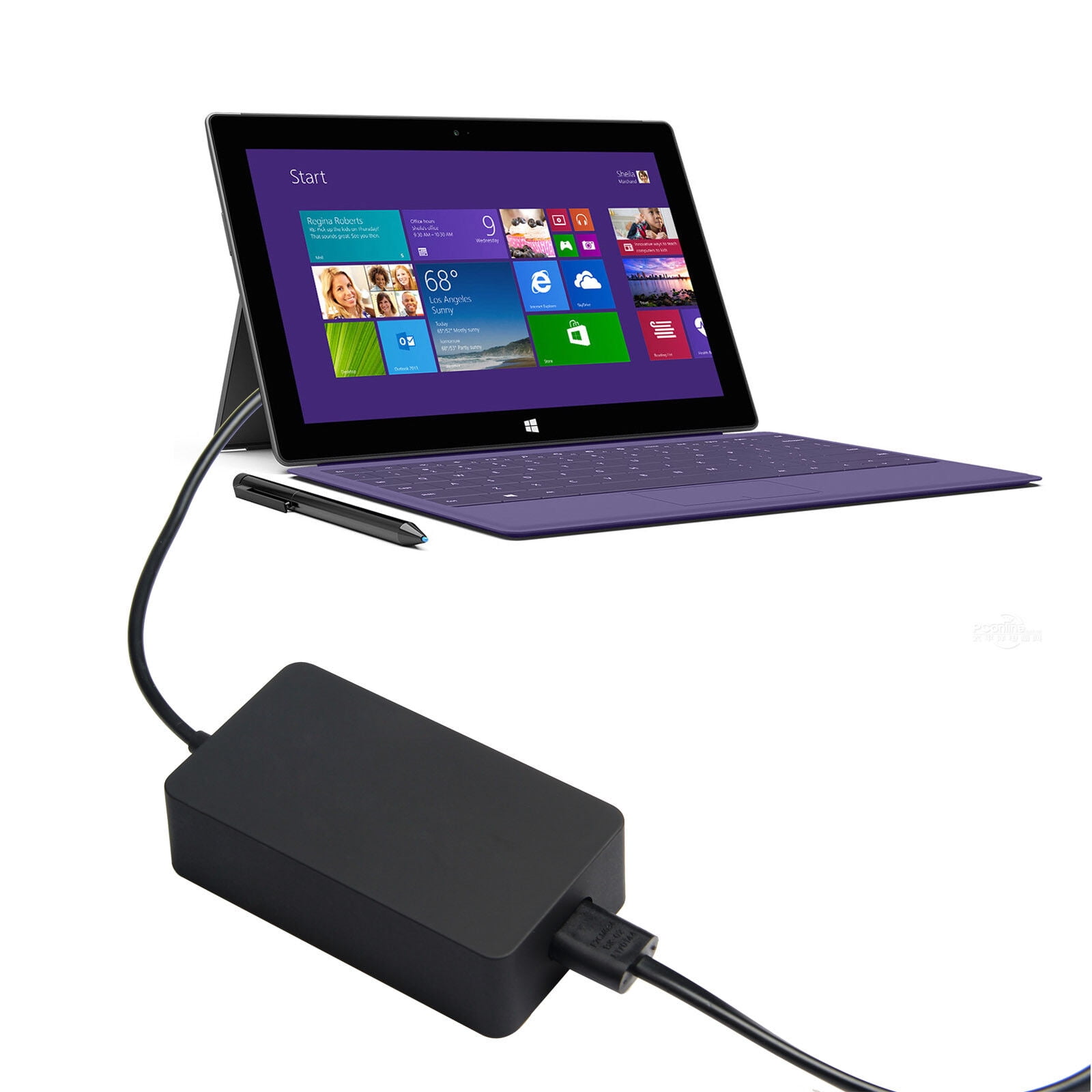 TOP CHARGEUR * Netzadapter, Ladegerät, 12 V, 2 A, für Microsoft Surface