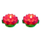 thumbnail image 1 of Luz Nocturna Simulación Creativa Lotus Romántico Buda Lámparas De Mesa Rosa Rojo Rojo, 1 of 4