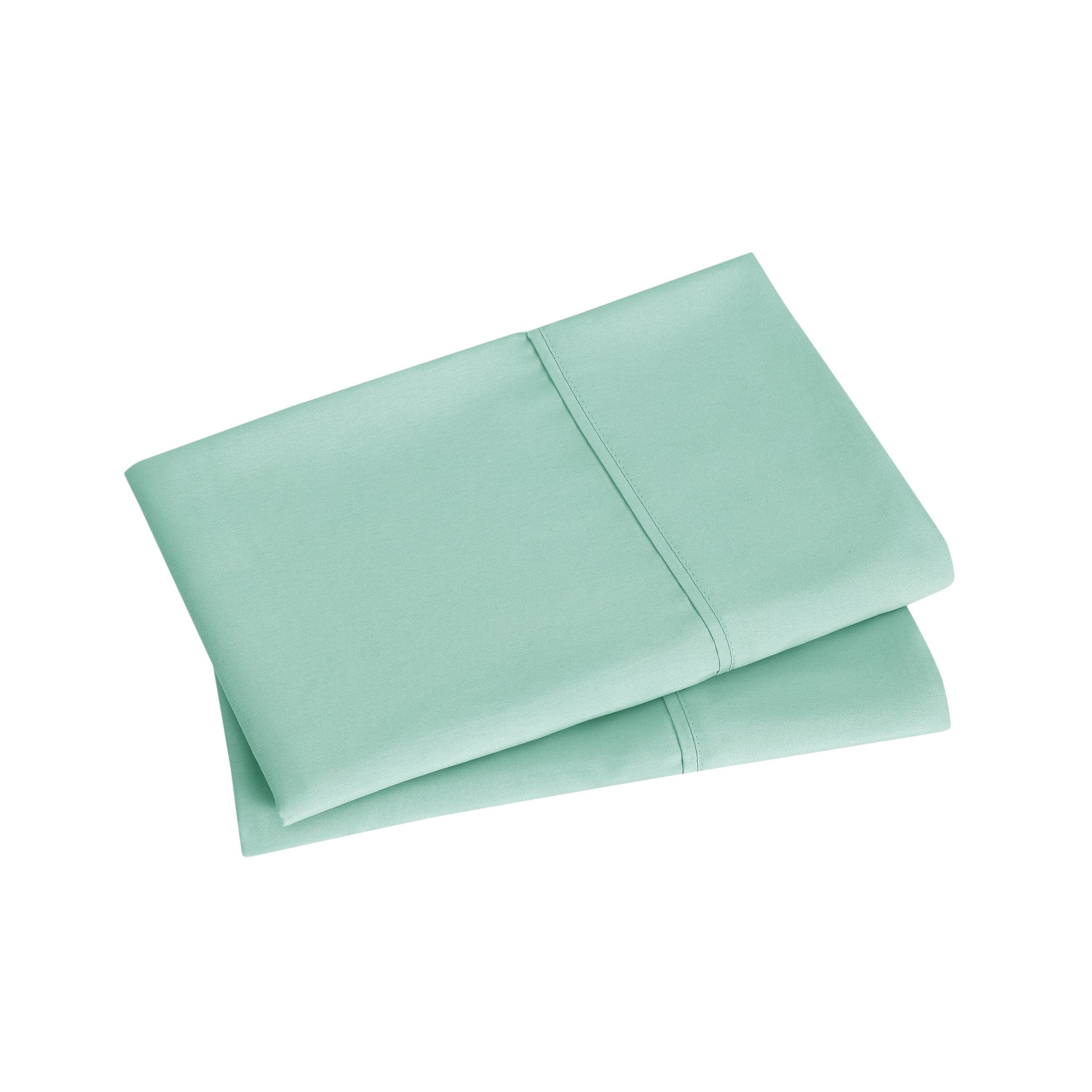 Mainstays Super Soft Brushed Microfiber Pillowcase Set, Green Mint, Standard/Queen, 2 Piece