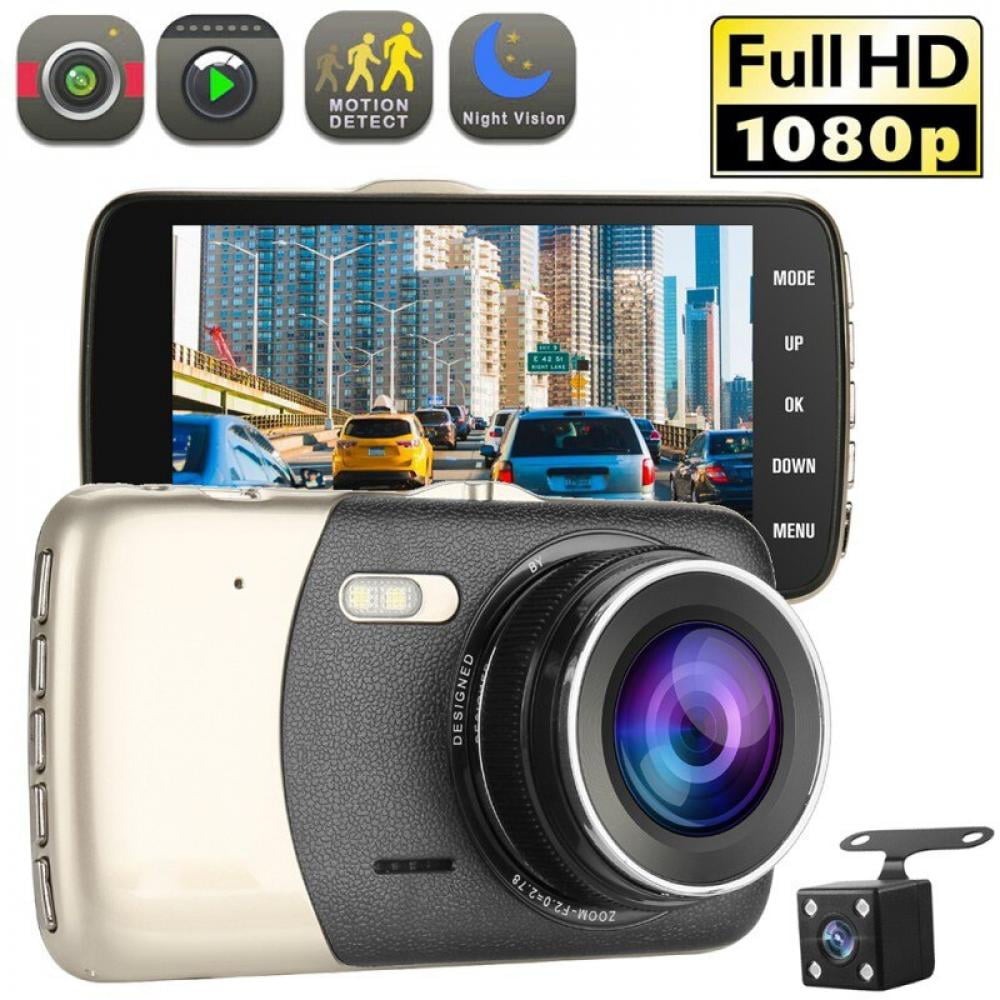 1080P HD Dual Lens 140° Dash Cam GPS Car DVR Video Recorder Camera G-Sensor Night Vision Dash Cam Rearview