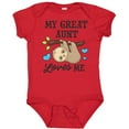 thumbnail image 3 of Inktastic My Great Aunt Loves Me with Sloth and Hearts Boys or Girls Baby Bodysuit, 3 of 5