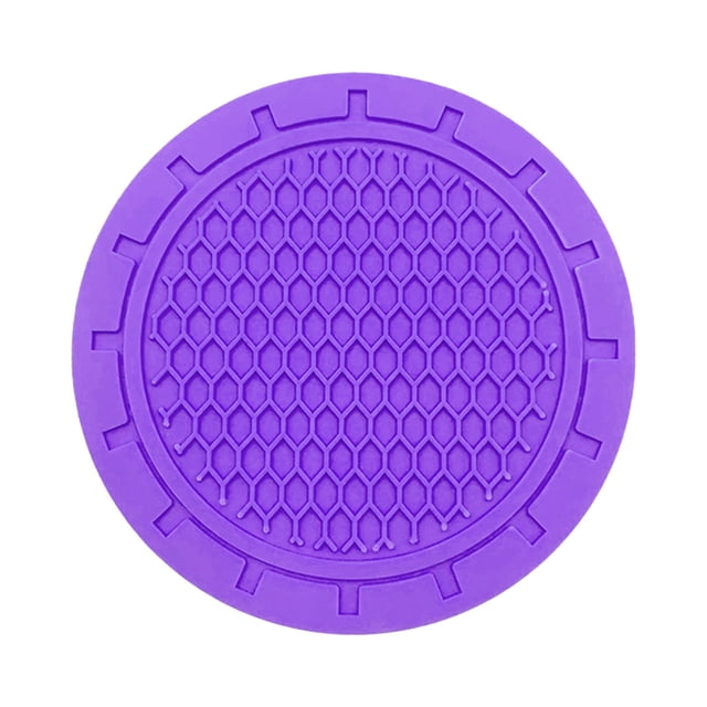 Alfombras de Caucho para Coches,2Pc Honeycomb Car Water Mat Color Sólido de Tapicera de Aislamiento Térmico,Antideslizante Car Cup Holder Mat Decor,Tapicera de Color de Agua,,