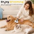 thumbnail image 3 of Euqvunn Cat & Dog Grooming Brush – Self-Cleaning Slicker Brush for Shedding, Removes Loose Fur & Tangles, Gentle & Skin-Friendly, Perfect for All Coat Types – Gray, 3 of 13