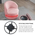 thumbnail image 3 of 24"W Swivel Chair with Storage Ottoman,Teddy Fabric Barrel Chair with Footstool,Single Sofa Chair with Gold Stainless Steel Base, 360° Swivel Round Chair Set for Bedroom,Living Room,Office, 3 of 9