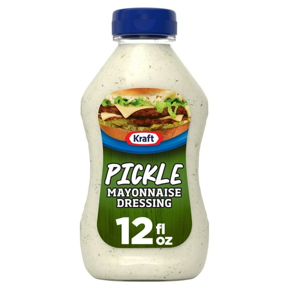 Kraft Pickle Mayonnaise, 12 fl oz Jar, Casein Free (Pack of 4)