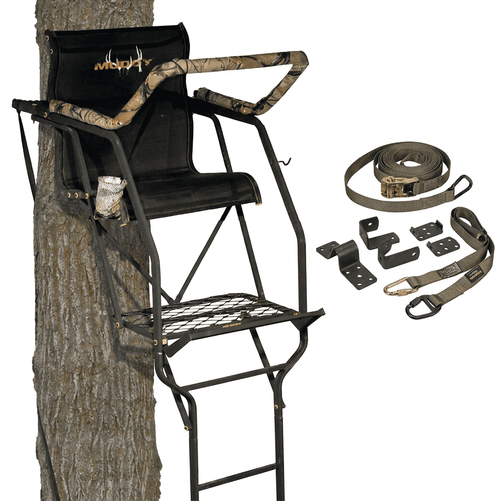 Muddy The Stronghold 1.5 Hunting Ladderstand 1 Person Climbing Tree Stand