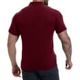 thumbnail image 7 of fatyb Mens Ribbed Shirts Short Sleeve Button up Knit Muscle Shirts Collared Slim Casual Tees for Men, 7 of 7